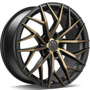 19x8.5" seventy9 SV-C Alloy Wheels 5x114,3 ET40 Black Glossy Gold Front — Per Wheel