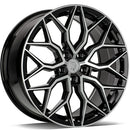 19x8.5" seventy9 SV-K Alloy Wheels 5x114,3 ET40 Black Front Polished — Per Wheel