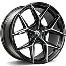 19x9.5" seventy9 SCF-B [Flow Formed] Alloy Wheels 5x120 ET35 Black Front Polished — Per Wheel