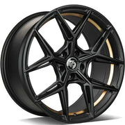19x9.5" seventy9 SCF-B [Flow Formed] Alloy Wheels 5x120 ET35 Black Matt Gold Inner Lip — Per Wheel
