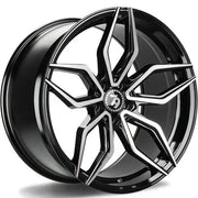 19x9.5" seventy9 SCF-D [Flow Formed] Alloy Wheels 5x120 ET35 Black Front Polished — Per Wheel