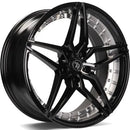19x9.5" seventy9 SV-AR Alloy Wheels 5x120 ET35 Black Glossy Inner Polished — Per Wheel