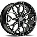 19x8.5" seventy9 SV-K Alloy Wheels 5x120 ET35 Black Front Polished — Per Wheel
