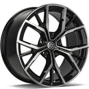 19x8" Carbonado Alarm Alloy Wheels 5x120 ET30 Black Front Polished — Per Wheel