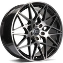 19x8.5" Carbonado Crazy Alloy Wheels 5x120 ET35 Black Front Polished — Per Wheel