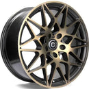 19x8.5" Carbonado Crazy Alloy Wheels 5x120 ET35 Black Glossy Gold Front — Per Wheel