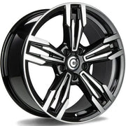 19x9.5" Carbonado Dynamite Alloy Wheels 5x120 ET38 Black Front Polished — Per Wheel