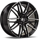 19x9" Carbonado Shade Alloy Wheels 5x120 ET35 Black Front Polished — Per Wheel