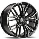 19x8" Carbonado Yankee Alloy Wheels 5x120 ET30 Black Front Polished — Per Wheel