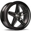 20x9" seventy9 SV-Y Alloy Wheels 5x112 ET35 Black Glossy Edges Polished — Per Wheel