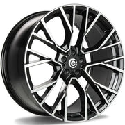 20x9" Carbonado Anomaly Alloy Wheels 5x112 ET30 Black Front Polished — Per Wheel
