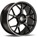 20x8.5" Carbonado Chief Alloy Wheels 5x112 ET35 Matt Black Lip Polished — Per Wheel