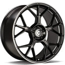 20x9.5" Carbonado Chief Alloy Wheels 5x112 ET45 Matt Black Lip Polished — Per Wheel