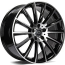 20x9.5" Carbonado Performance Alloy Wheels 5x112 ET45 Black Front Polished — Per Wheel