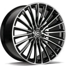 20x9.5" Carbonado Prestige Alloy Wheels 5x112 ET45 Black Front Polished — Per Wheel