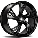 20x9" Carbonado Rich Alloy Wheels 5x112 ET30 Gloss Black — Per Wheel