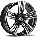 20x10" Carbonado Vampire Alloy Wheels 5x112 ET35 Black Front Polished — Per Wheel