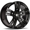 20x8.5" Carbonado Vampire Alloy Wheels 5x112 ET25 Gloss Black — Per Wheel