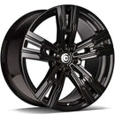 20x10" Carbonado Vampire Alloy Wheels 5x112 ET35 Gloss Black — Per Wheel