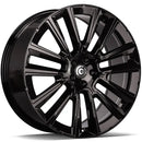21x9" Carbonado Knockout Alloy Wheels 5x108 ET38 Gloss Black — Per Wheel