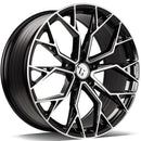 21x9.5" seventy9 SCF-H [Flow Formed] Alloy Wheels 5x112 ET25 Black Front Polished — Per Wheel
