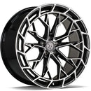 21x9.5" seventy9 SCF-Z Alloy Wheels 5x112 ET25 Black Front Polished — Per Wheel