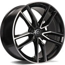 21x11" Carbonado Invention Alloy Wheels 5x112 ET49 Black Front Polished — Per Wheel