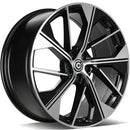 21x8.5" Carbonado Legend Alloy Wheels 5x112 ET30 Black Front Polished — Per Wheel