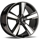 21x9.5" Carbonado PLAYER [Flow Formed] Alloy Wheels 5x112 ET26 Black Front Polished — Per Wheel
