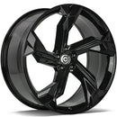 21x9.5" Carbonado Superstar Alloy Wheels 5x112 ET25 Gloss Black — Per Wheel