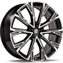 21x8.5" Carbonado Tool Alloy Wheels 5x112 ET43 Black Front Polished — Per Wheel