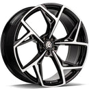 22x9.5" Carbonado Blaster Alloy Wheels 5x112 ET25 Black Front Polished — Per Wheel