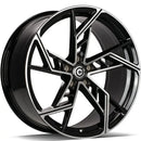 22x10" Carbonado Evil Alloy Wheels 5x112 ET20 Black Front Polished — Per Wheel
