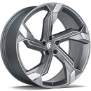 22x10" Carbonado Superstar Alloy Wheels 5x112 ET20 Matt Anthracite Front Polished — Per Wheel