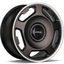 20x8.5" seventy9 MF.15 Alloy Wheels 5x112 ET35 Matt Black Lip Polished — Per Wheel