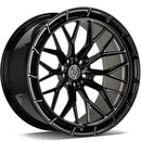 21x11.5" seventy9 MF.13 Alloy Wheels 5x112 ET17 Black Glossy — Per Wheel
