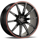 22x10" seventy9 MF.7 [Forged] Alloy Wheels 5x130 ET30 Black Glossy Red — Per Wheel