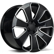 22x10" CForged CF-14 [Forged] Alloy Wheels 5x130 ET30 Candy Black Glossy Diamond Cut Face — Per Wheel