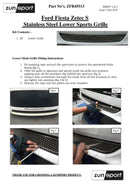 Ford Fiesta Zetec S - Lower Grille - Silver Finish (2013 to 2017)