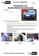 Porsche 997.1 GT3 - Centre Grille - Black finish (2006 - 2009) Omi Grille