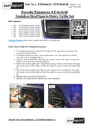 Zunsport Compatible with Porsche Panamera 4 E-hybrid 2024 - Outer Grille Set (2024 -)