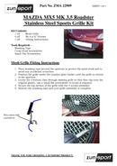 Mazda MX5 MK3.5 Roadster - Lower Grille - Silver Finish (2009 - 2012) Omi Grille