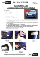 Porsche 997.1 GT3 -Front Grille Set - Black finish (2006 to 2009)