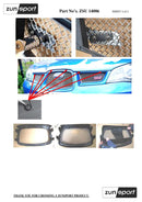 Subaru Impreza Hawkeye - Full Grille Set - Silver finish (2006 to 2007) Omi Grille