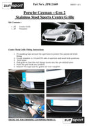 Porsche Cayman 987.2 - Full Grille Set - Black finish (2009 - 2013)