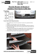 Porsche Boxster S - Full Grille Set - Silver finish (1996 to 2004)