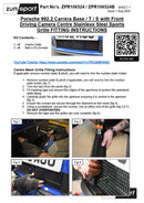 Zunsport compatible with Porsche Carrera 992.2 Base / T / S with Front Driving Camera Centre Grille (2024 -)