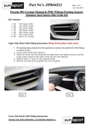 Porsche Cayman 981 (Manual/PDK without Sensors) - Outer Grille Set - Black finish (2012 to 2016) Omi Grille