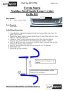 Toyota Supra Mark IV Lower Centre Grille - Silver finish (1993 to 1998 )