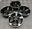 19" TTRS RS3 Style Alloy Wheels Satin Black Polished | OMI Wheels